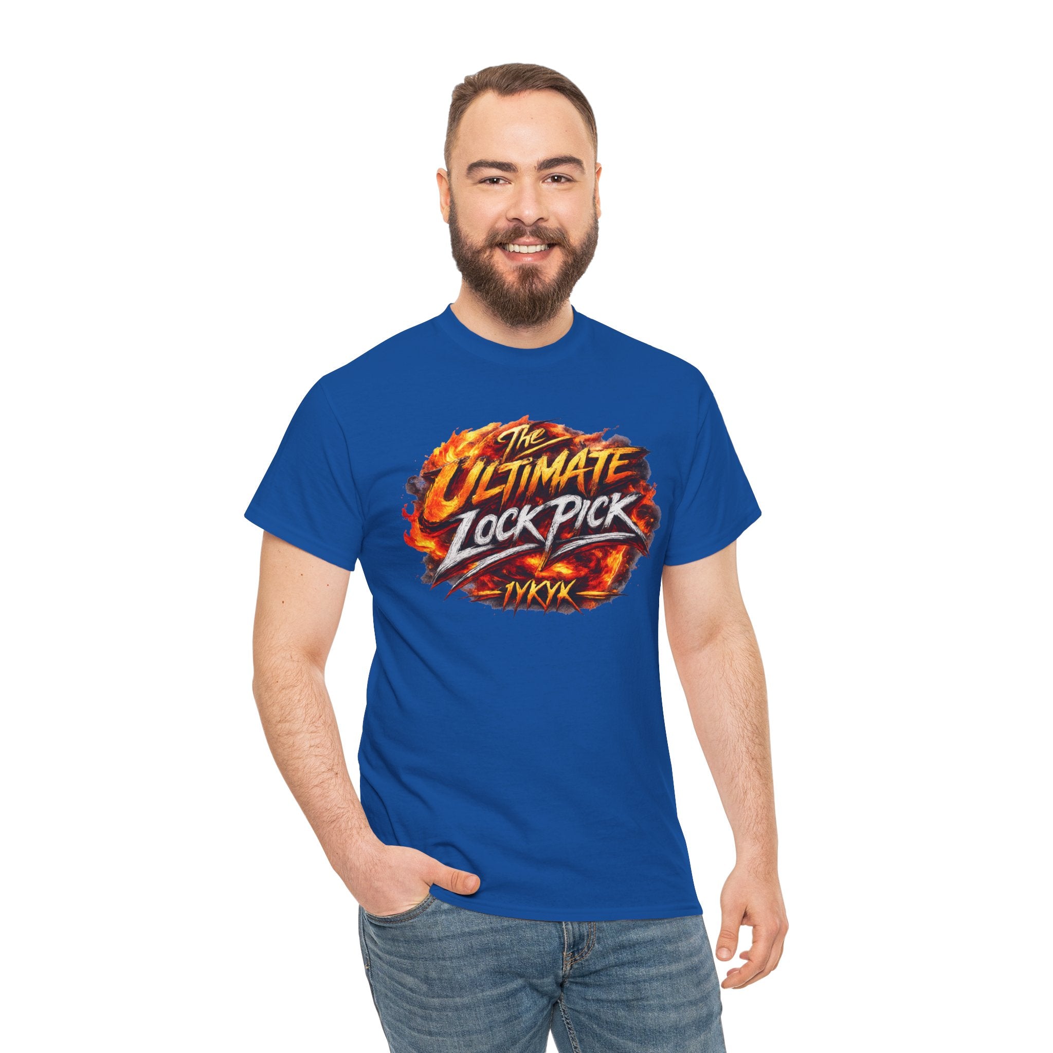 T-Shirt — "Ultimate Lock Pick" Fiery Logo Graphic Tee