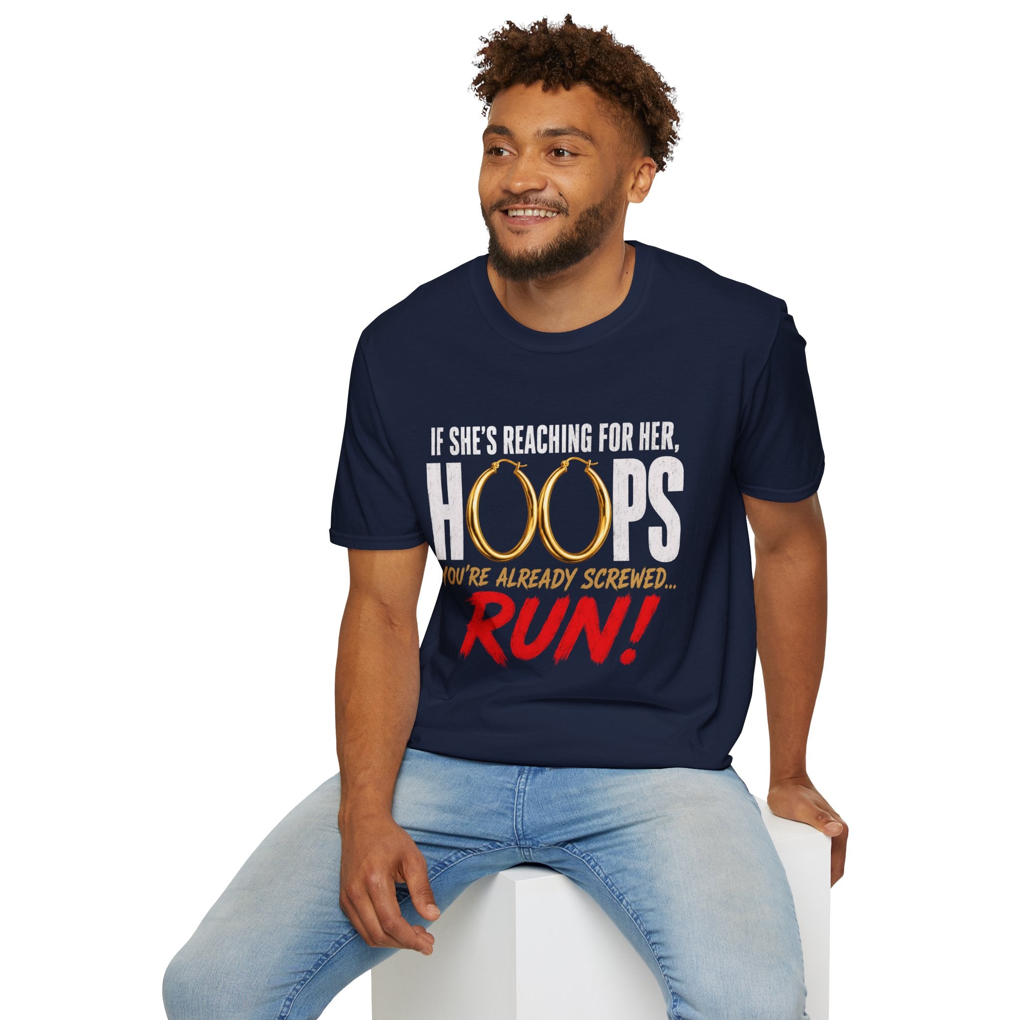 T-Shirt — "If She's Reaching for Her Hoops" Graphic Tee