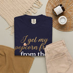 T-Shirt — “I Get My Popcorn From The Apricot Tree” Script Graphic Tee | Hymns | LDS |