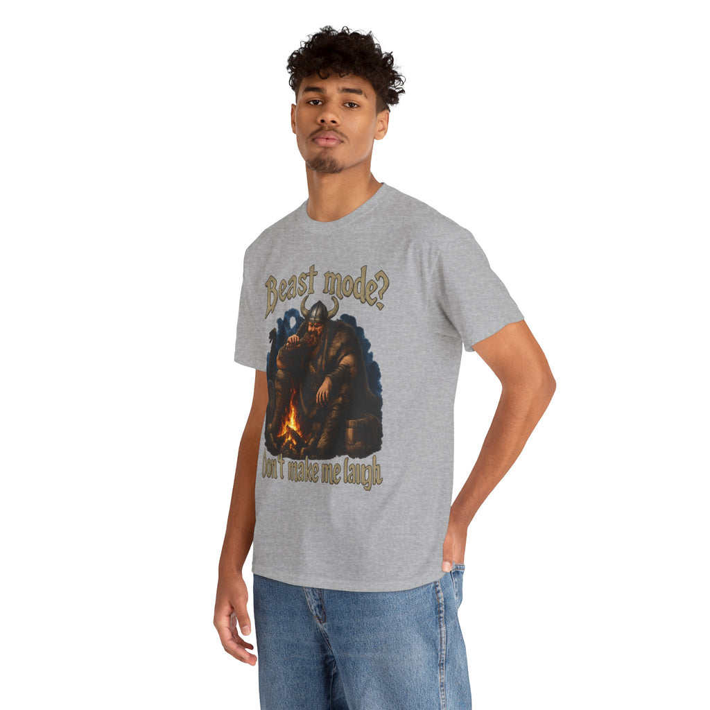 Viking Campfire T-Shirt — "Beast mode? Don’t make me laugh" Graphic Tee