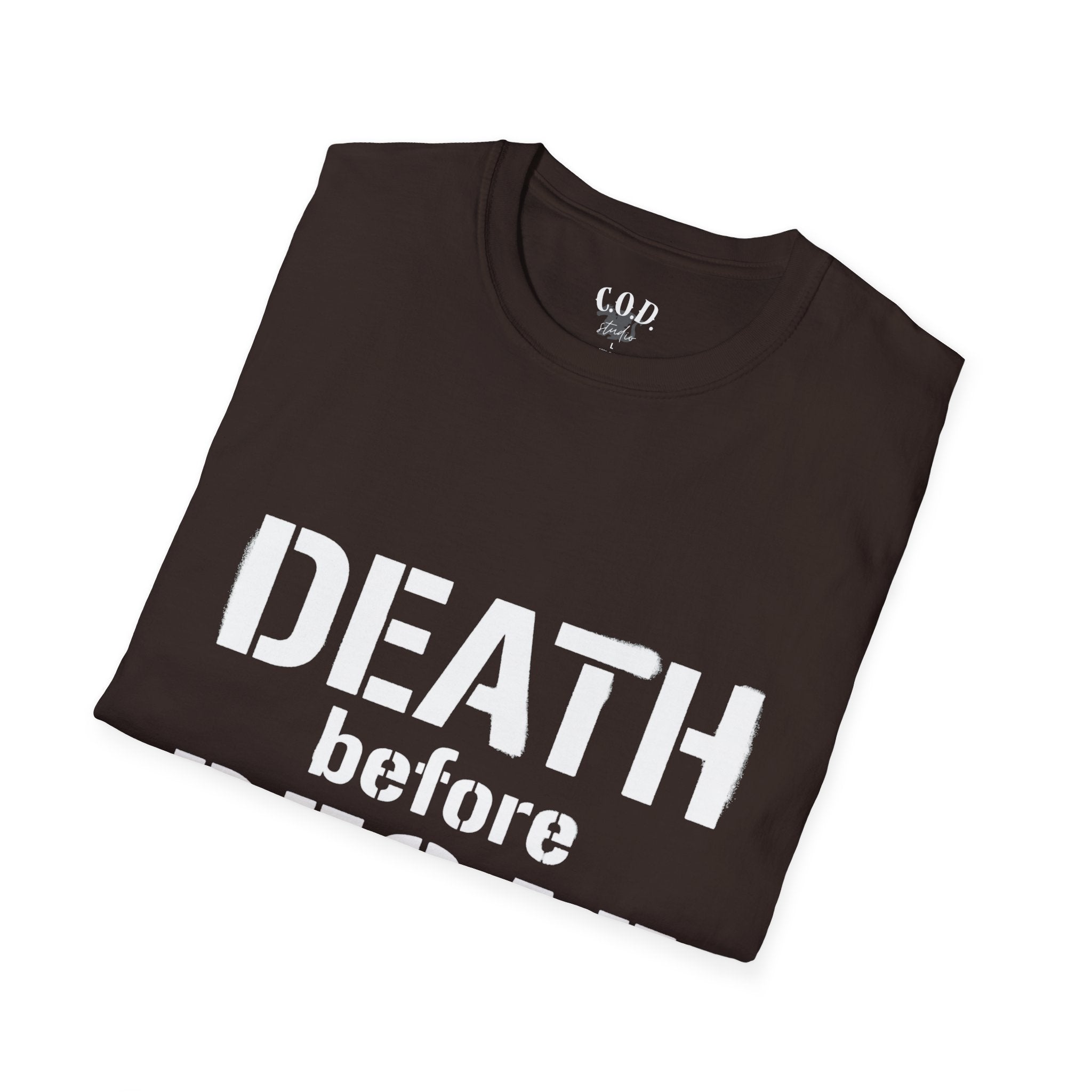 Death Before Decaf T-Shirt — Funny Coffee Lover Tee