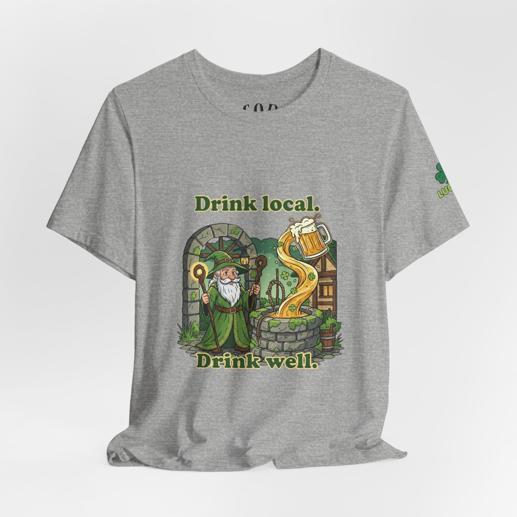 Drink local, Drink well T-Shirt | St. Patrick's Day Wizard beer design