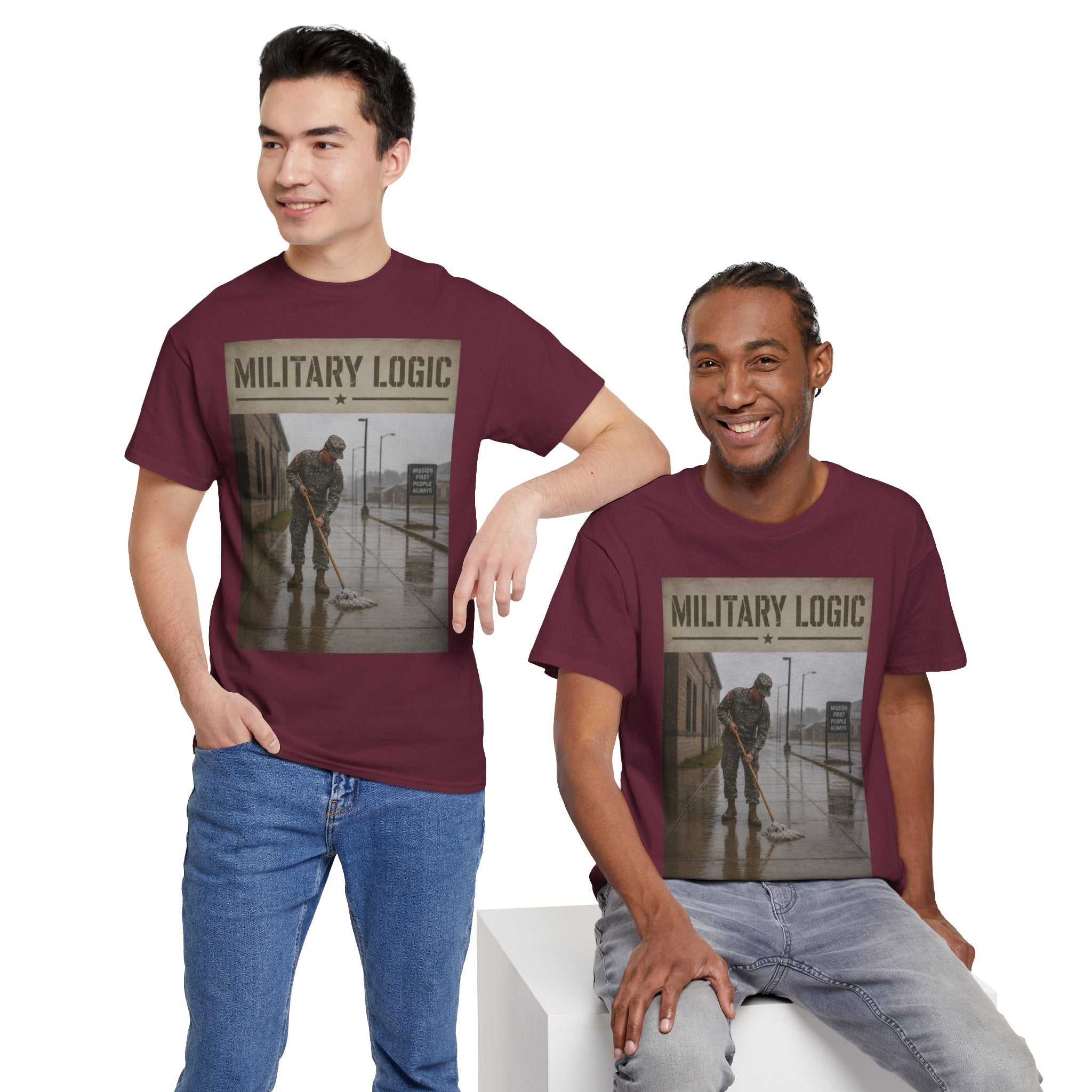 Military Logic T-Shirt — Vintage Military Humor Tee