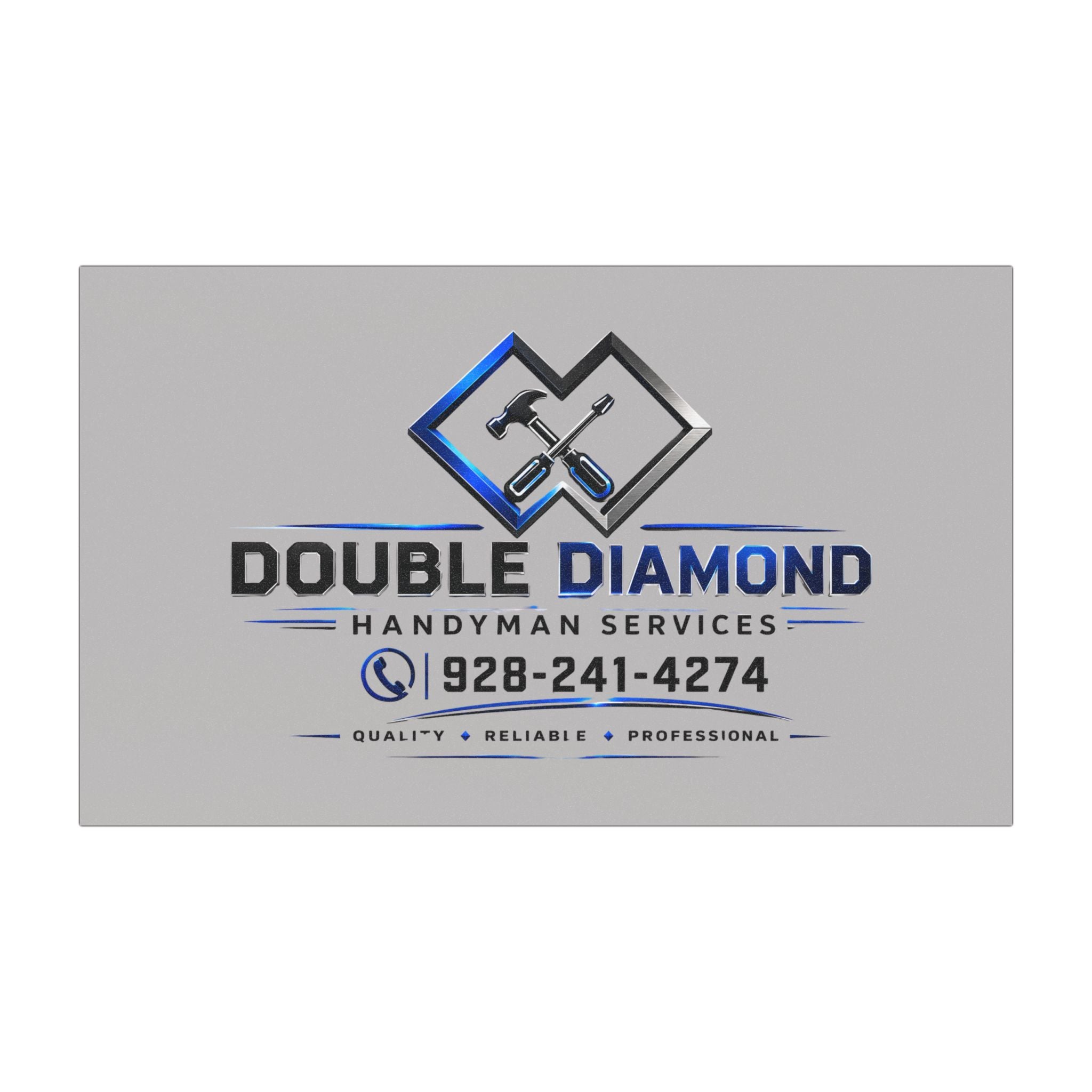Car Magnet — Double Diamond Handyman Services Logo with Phone Number (Professional Vehicle Signage)