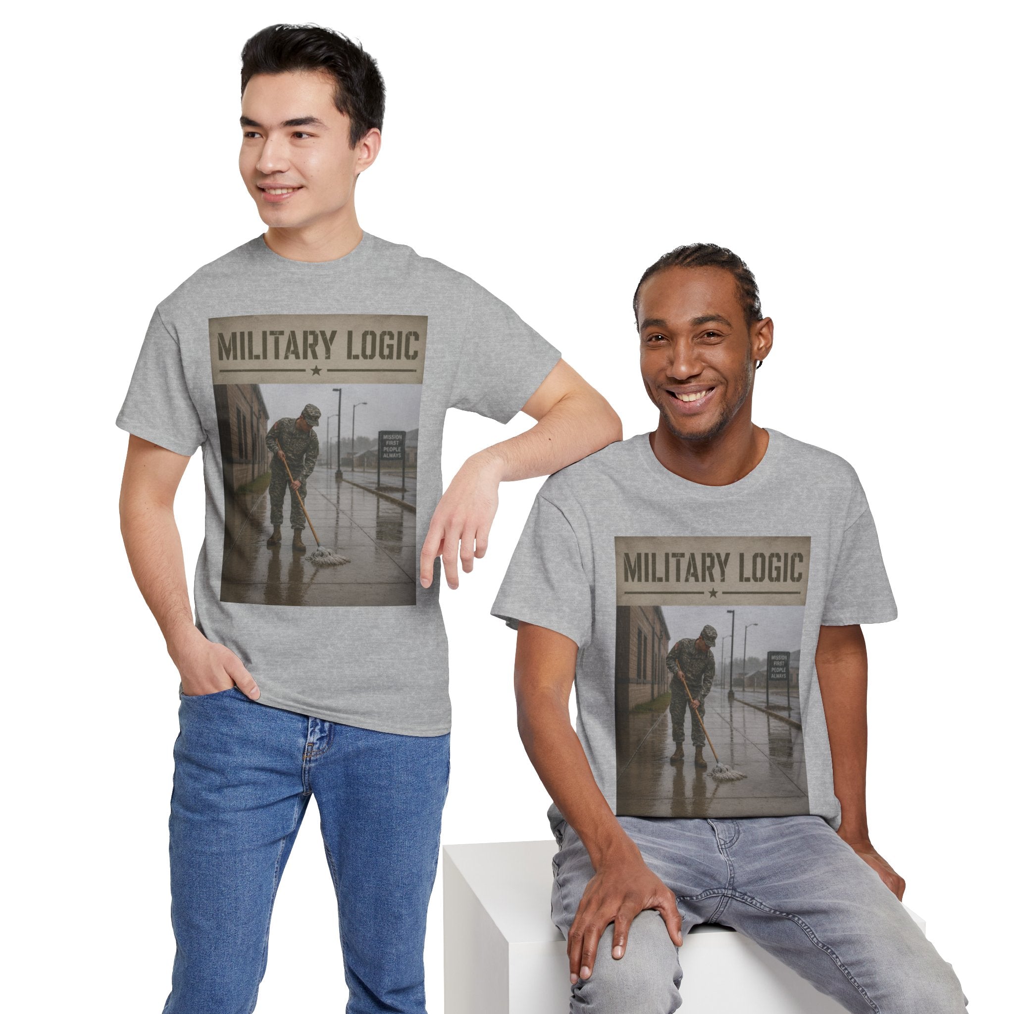 Military Logic T-Shirt — Vintage Military Humor Tee