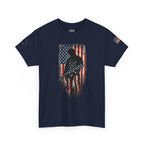 Patriotic Soldier Silhouette Tee — American Flag Military Veteran T-Shirt