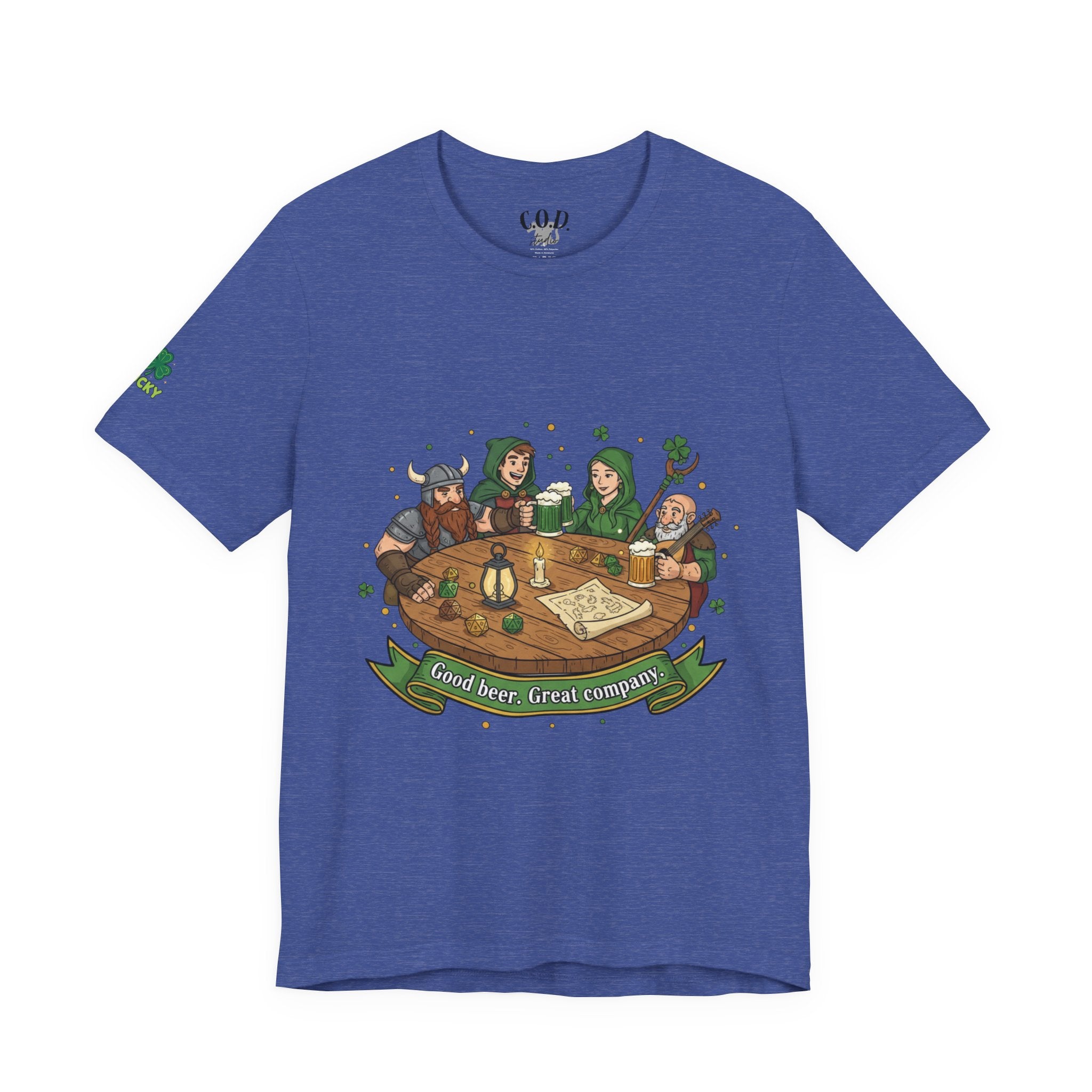 D&D Party at Tavern Table T-Shirt | St. Patrick's Day - Fantasy RPG Dice Roleplay Tee