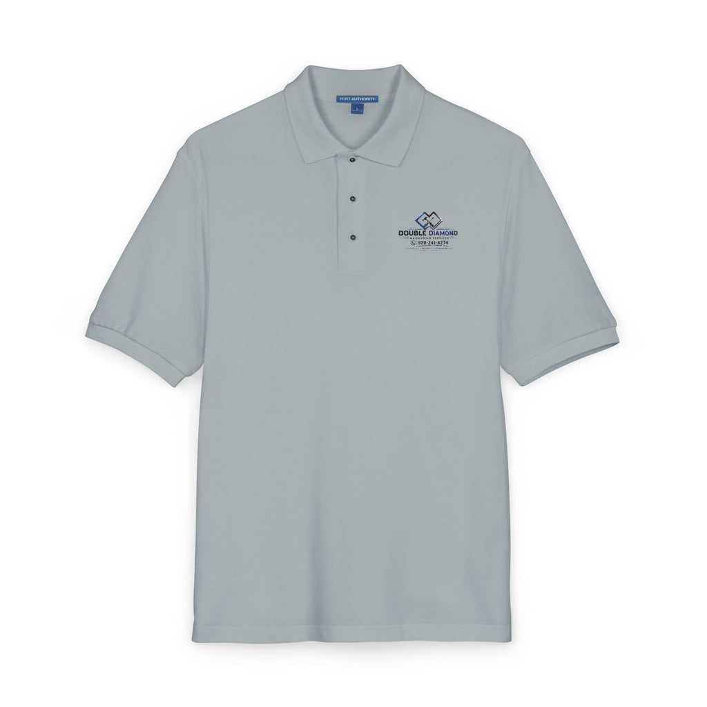Embroidered Floral Crest Polo Shirt — 'Where Flowers Bloom' Chest Logo