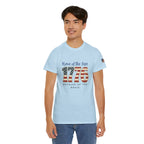 1776 American Flag Tee — "Home of the Free, Because of the Brave" Patriotic T-Shirt