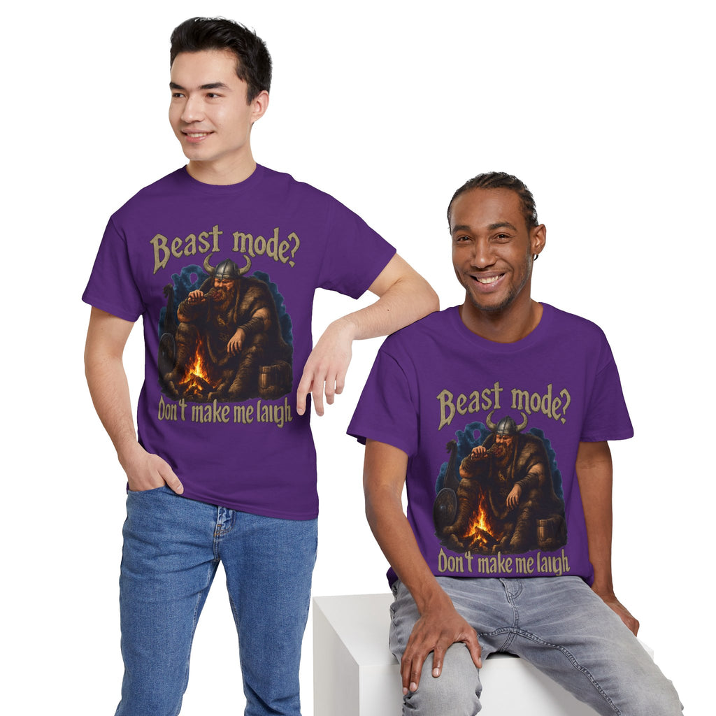 Viking Campfire T-Shirt — "Beast mode? Don’t make me laugh" Graphic Tee