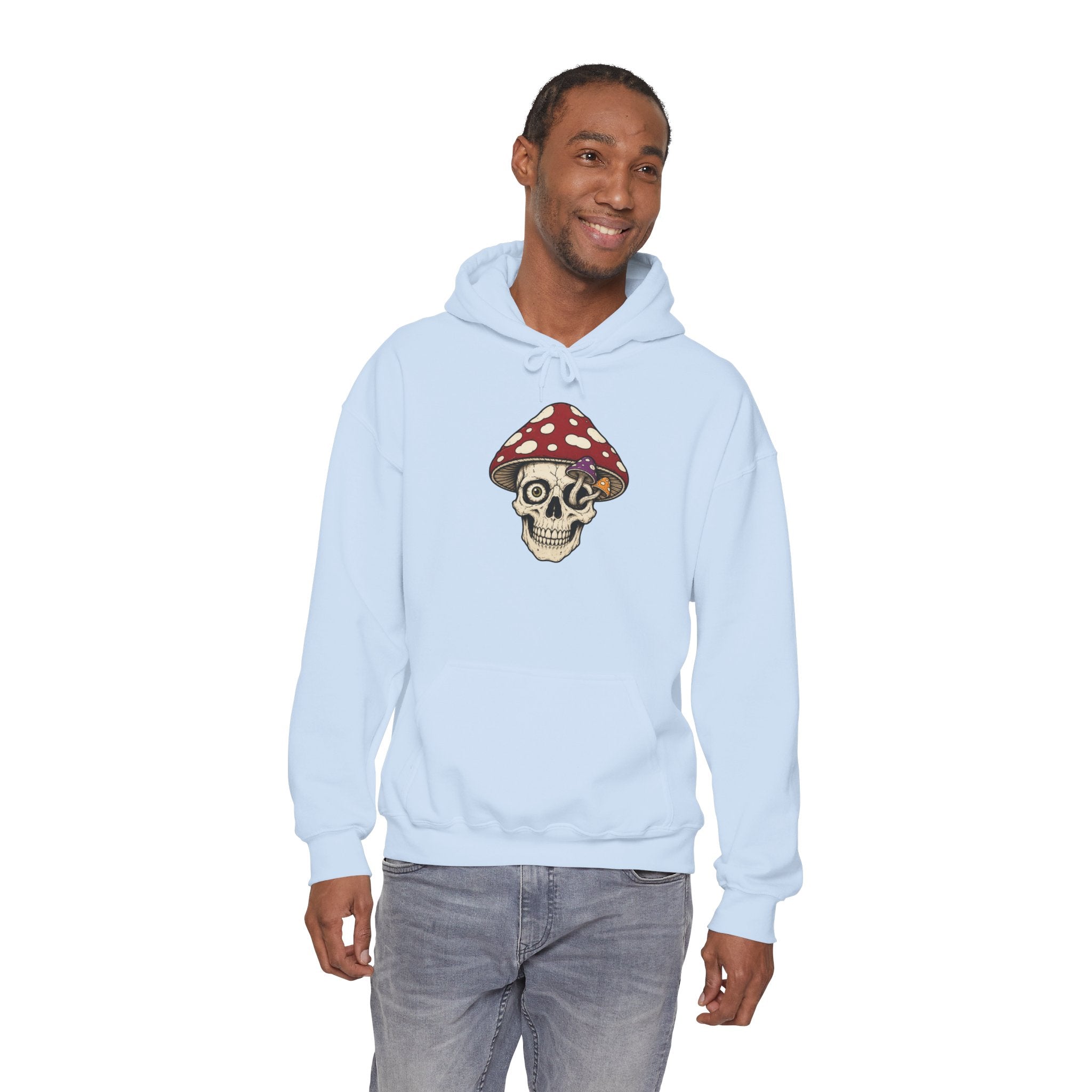 Mushroom Skull Hoodie — Gothic Mushroom Graveyard RIP Pullover