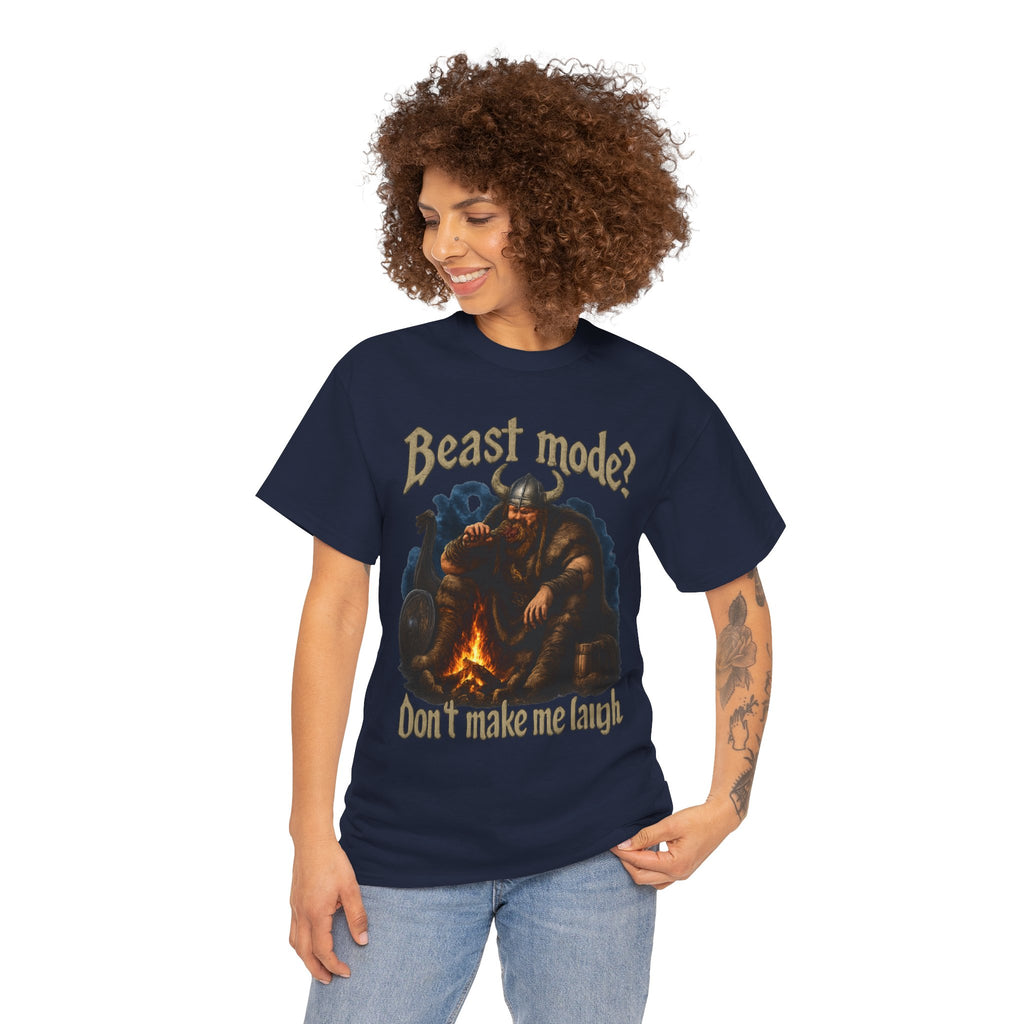 Viking Campfire T-Shirt — "Beast mode? Don’t make me laugh" Graphic Tee