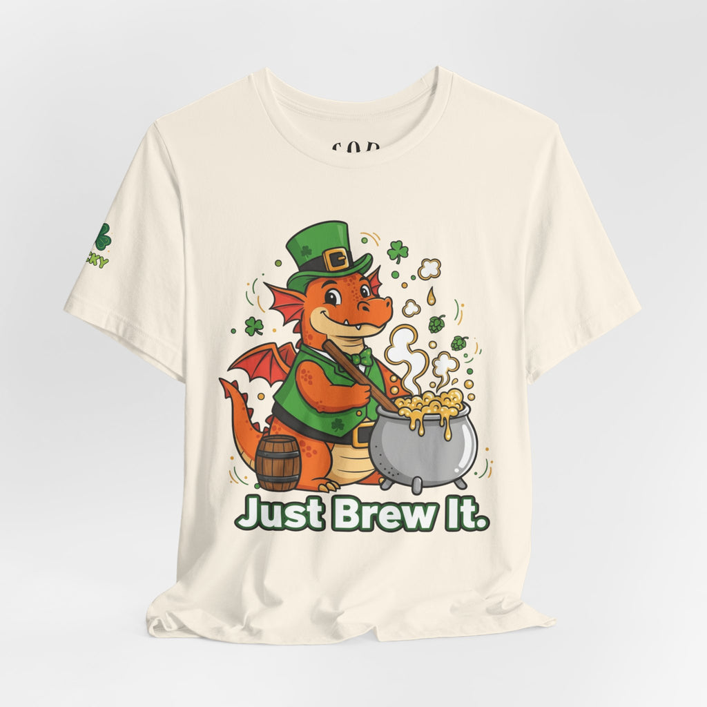 Leprechaun Dragon Brewing 'Just Brew It' T-Shirt | St. Patrick's Day