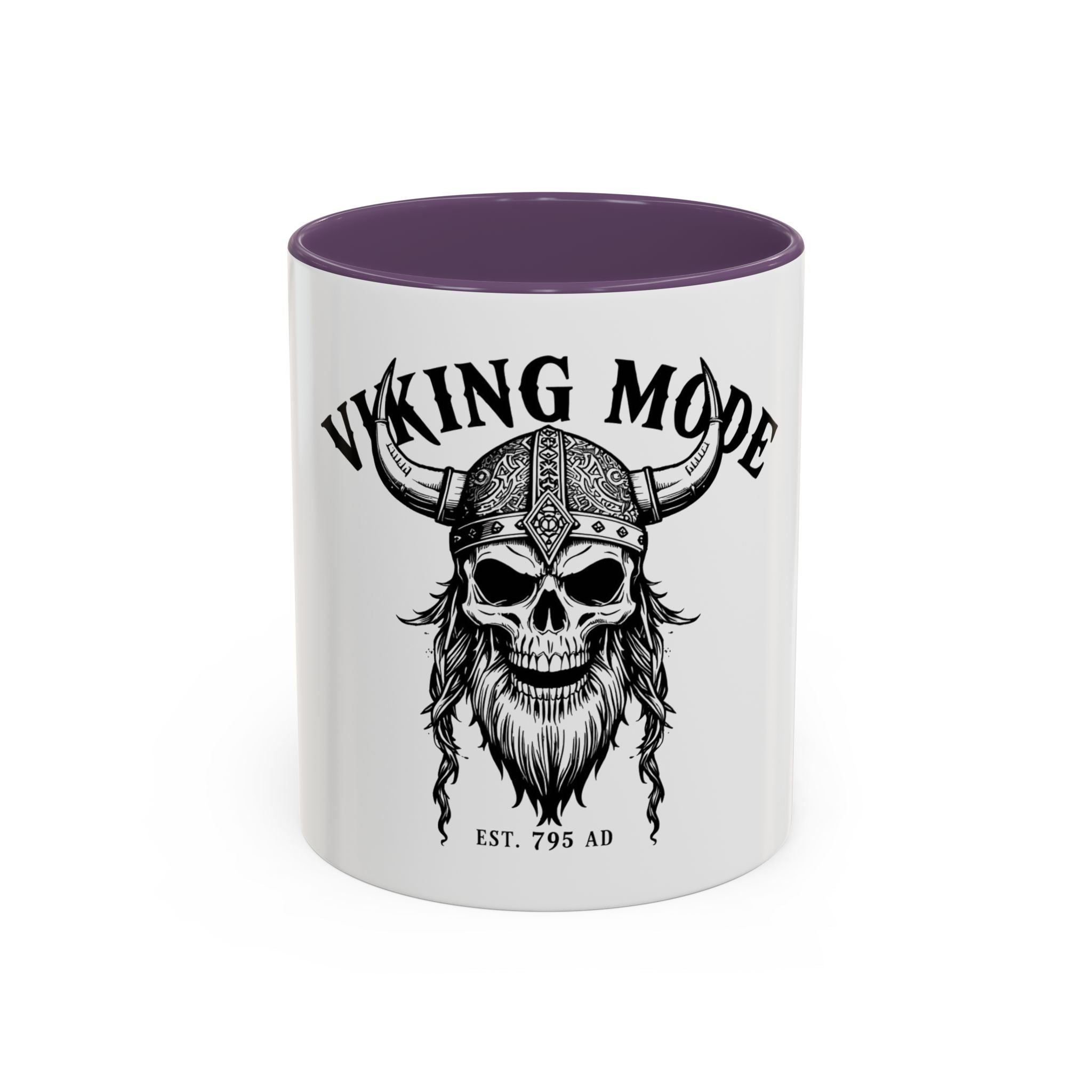 Viking Mode Skull Viking Mug | Accent Coffee Mug 11oz 15oz
