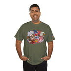 Patriotic Eagle American Flag T-Shirt — USA 1776 Military Tribute Tee