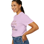 T-Shirt — “I Get My Popcorn From The Apricot Tree” Script Graphic Tee | Hymns | LDS |