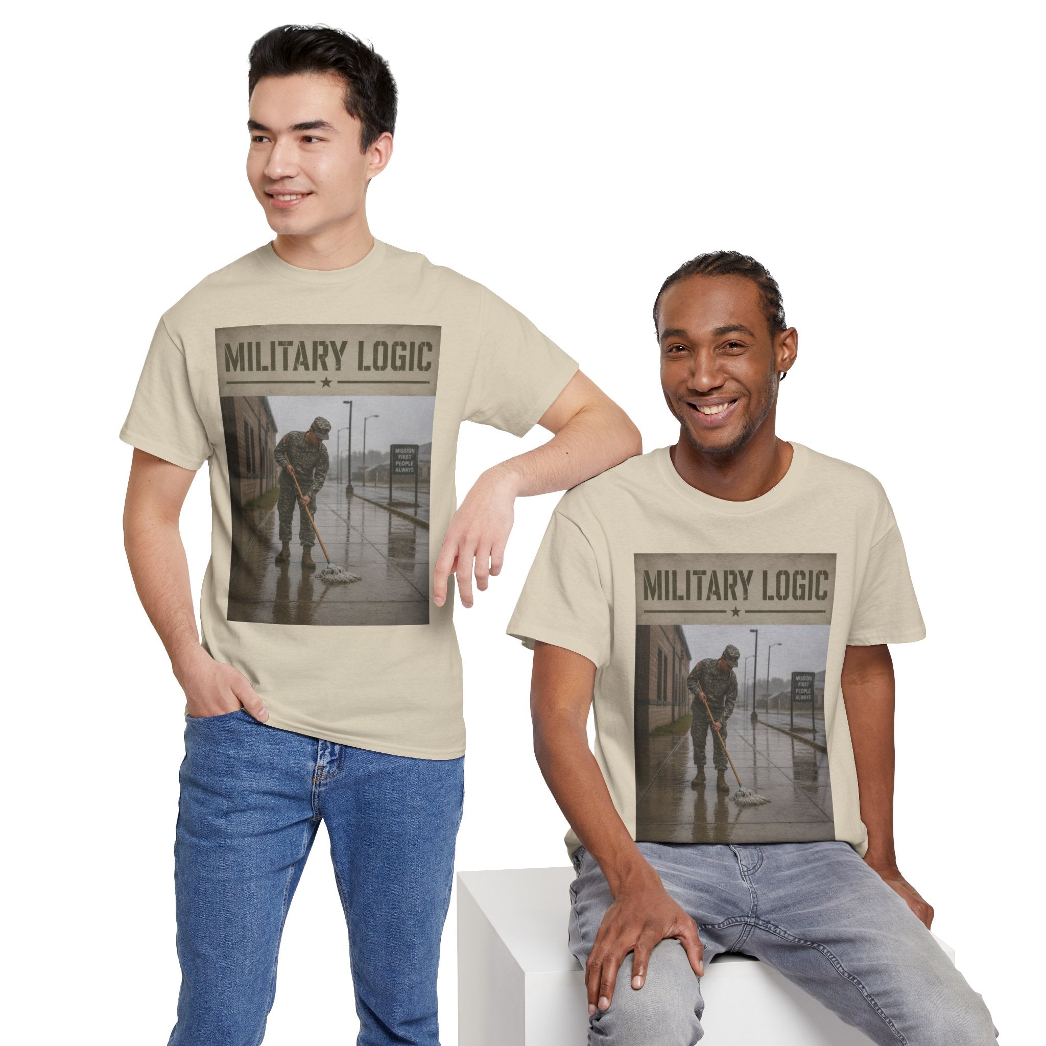 Military Logic T-Shirt — Vintage Military Humor Tee
