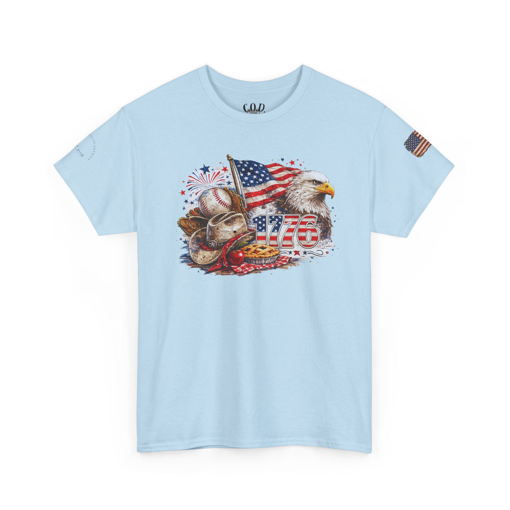 Patriotic Eagle American Flag T-Shirt — USA 1776 Military Tribute Tee
