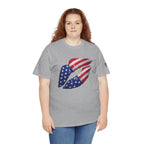 American Flag Kiss T‑Shirt – Patriotic USA Lip Print Tee for 4th of July
