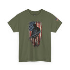 Patriotic Soldier Silhouette Tee — American Flag Military Veteran T-Shirt