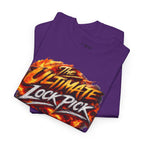 T-Shirt — "Ultimate Lock Pick" Fiery Logo Graphic Tee