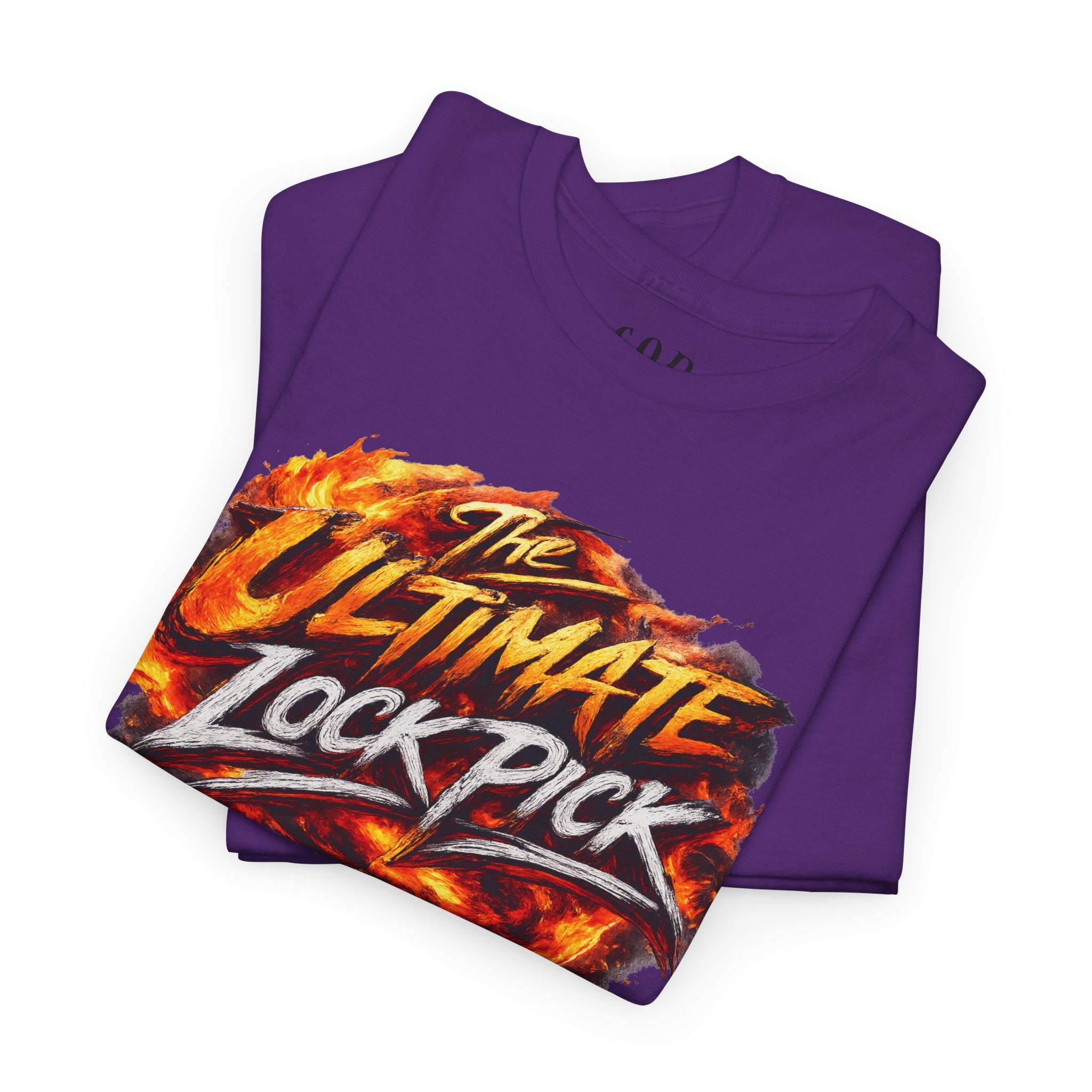 T-Shirt — "Ultimate Lock Pick" Fiery Logo Graphic Tee