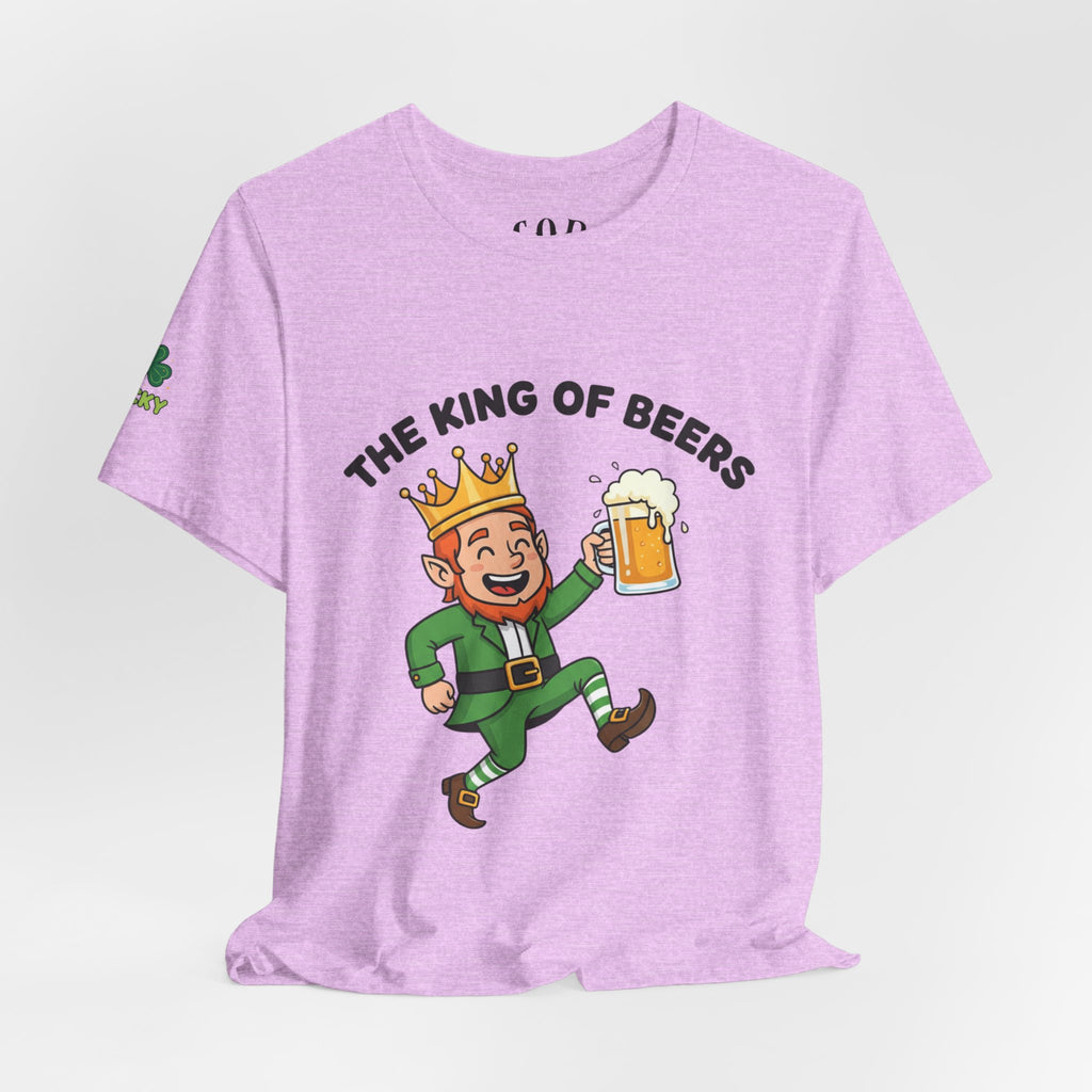 The King of Beers Tee | Leprechaun Holding Beer, St. Patrick's Day Shirt