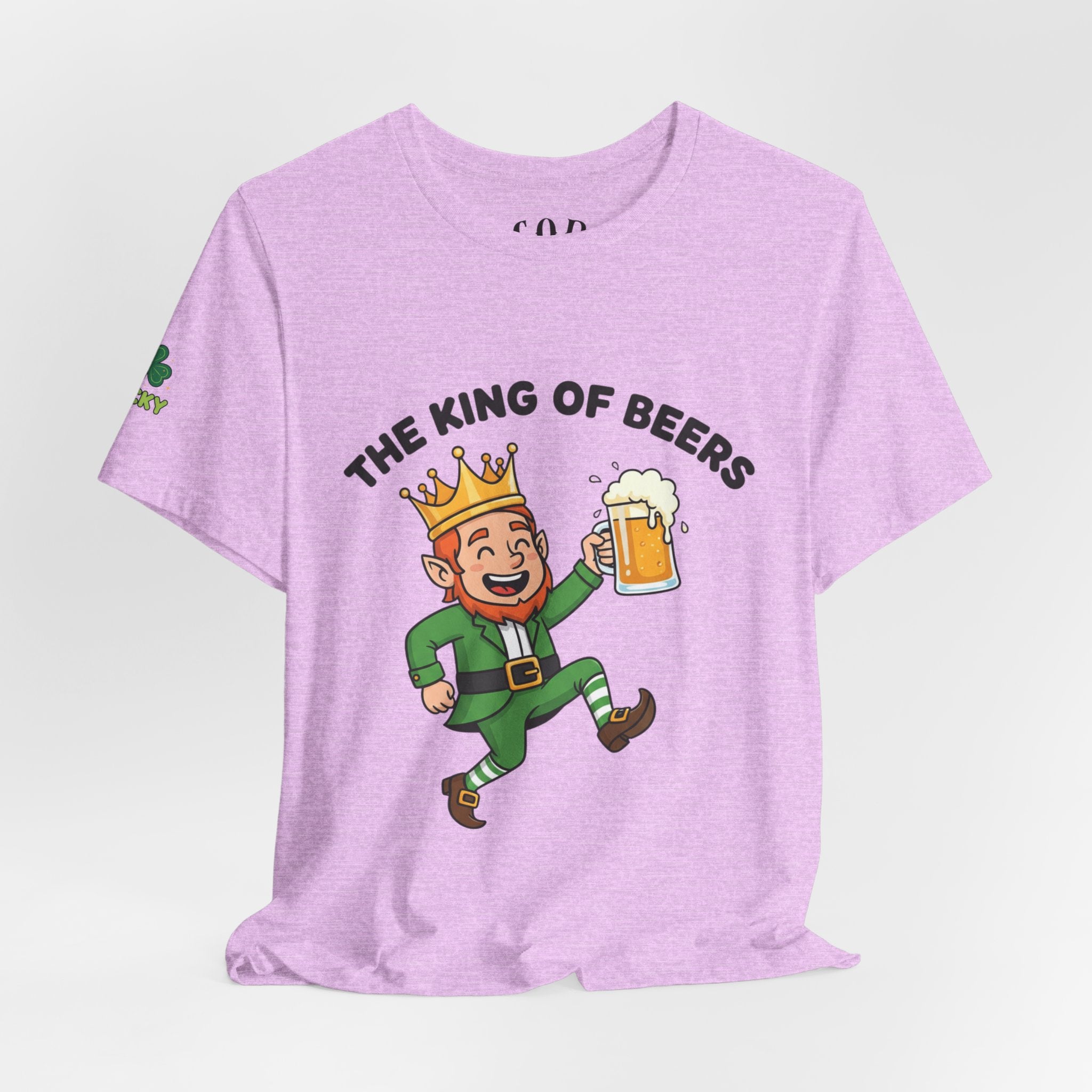 The King of Beers Tee | Leprechaun Holding Beer, St. Patrick's Day Shirt
