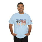 1776 American Flag Tee — "Home of the Free, Because of the Brave" Patriotic T-Shirt