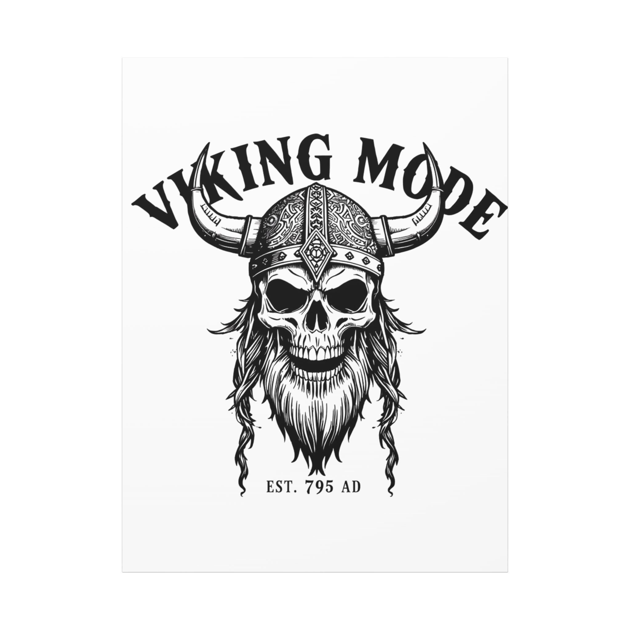 Viking Mode Skull Helmet Matte Canvas