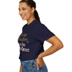 T-Shirt — “I Get My Popcorn From The Apricot Tree” Script Graphic Tee | Hymns | LDS |
