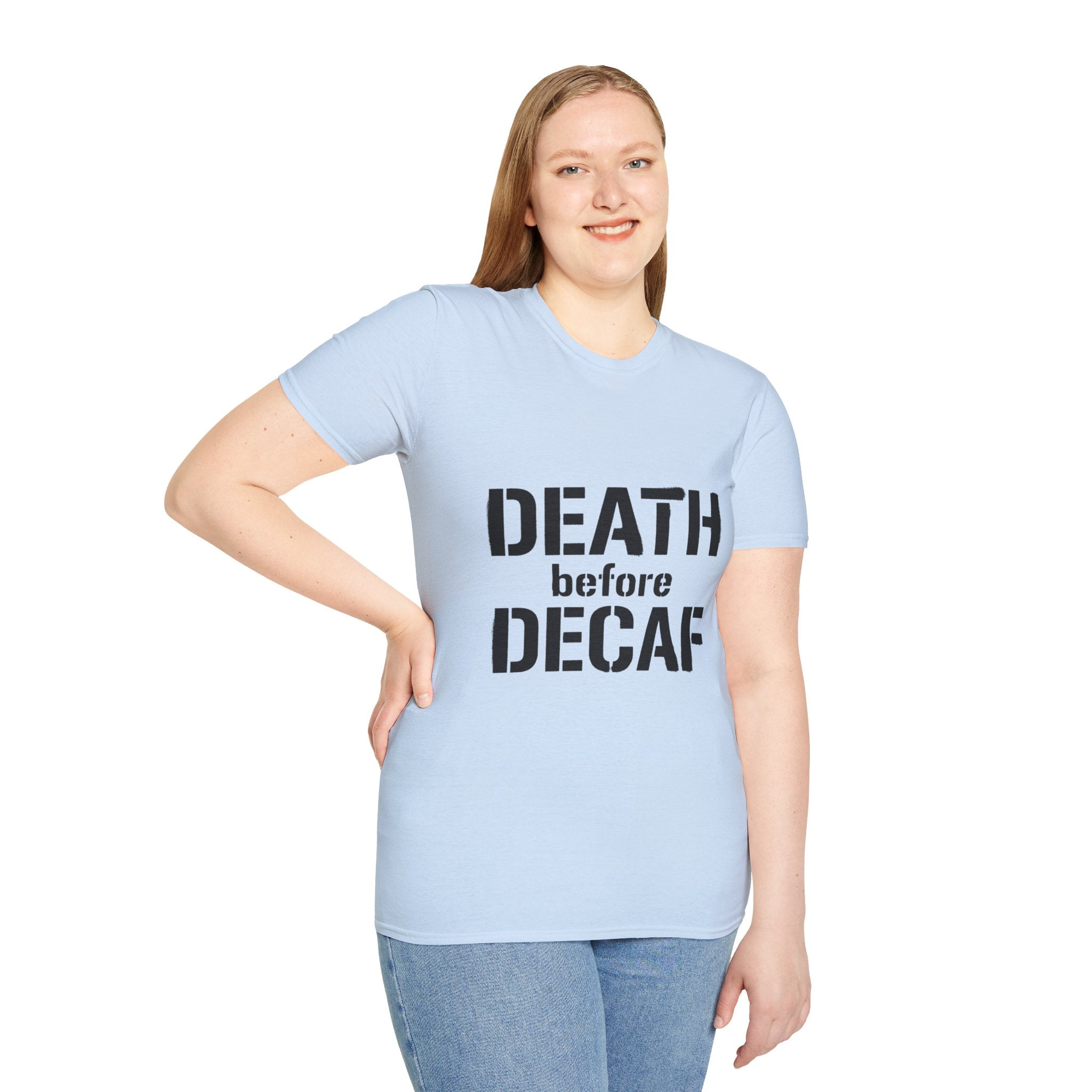 Death Before Decaf T-Shirt — Funny Coffee Lover Tee