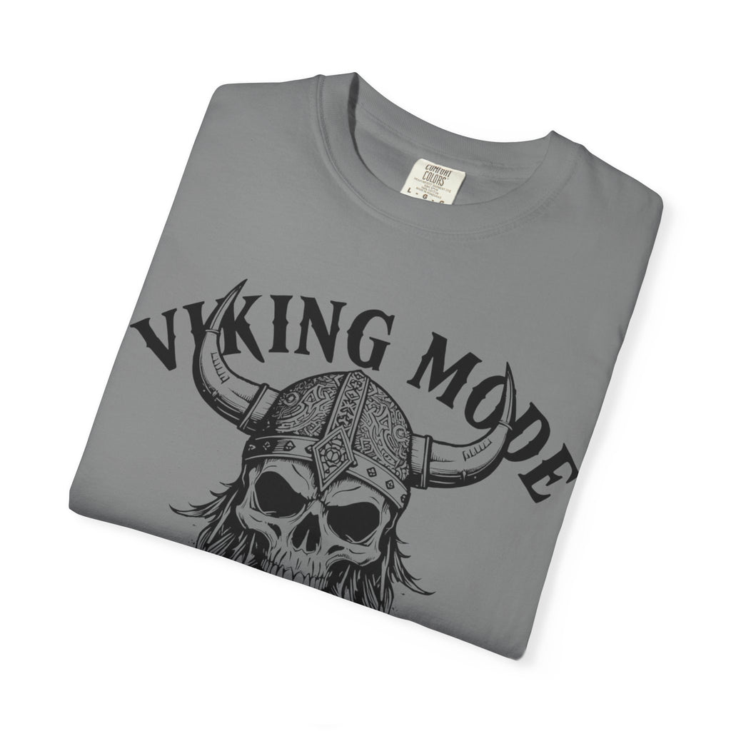 Viking Mode T-Shirt — Skull Viking Helmet Graphic Tee