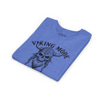 Viking Mode Youth T‑Shirt — Skull Horned Helmet Graphic Tee for Kids