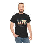 1776 American Flag Tee — "Home of the Free, Because of the Brave" Patriotic T-Shirt