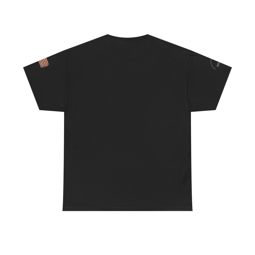 Patriotic Soldier Silhouette Tee — American Flag Military Veteran T-Shirt