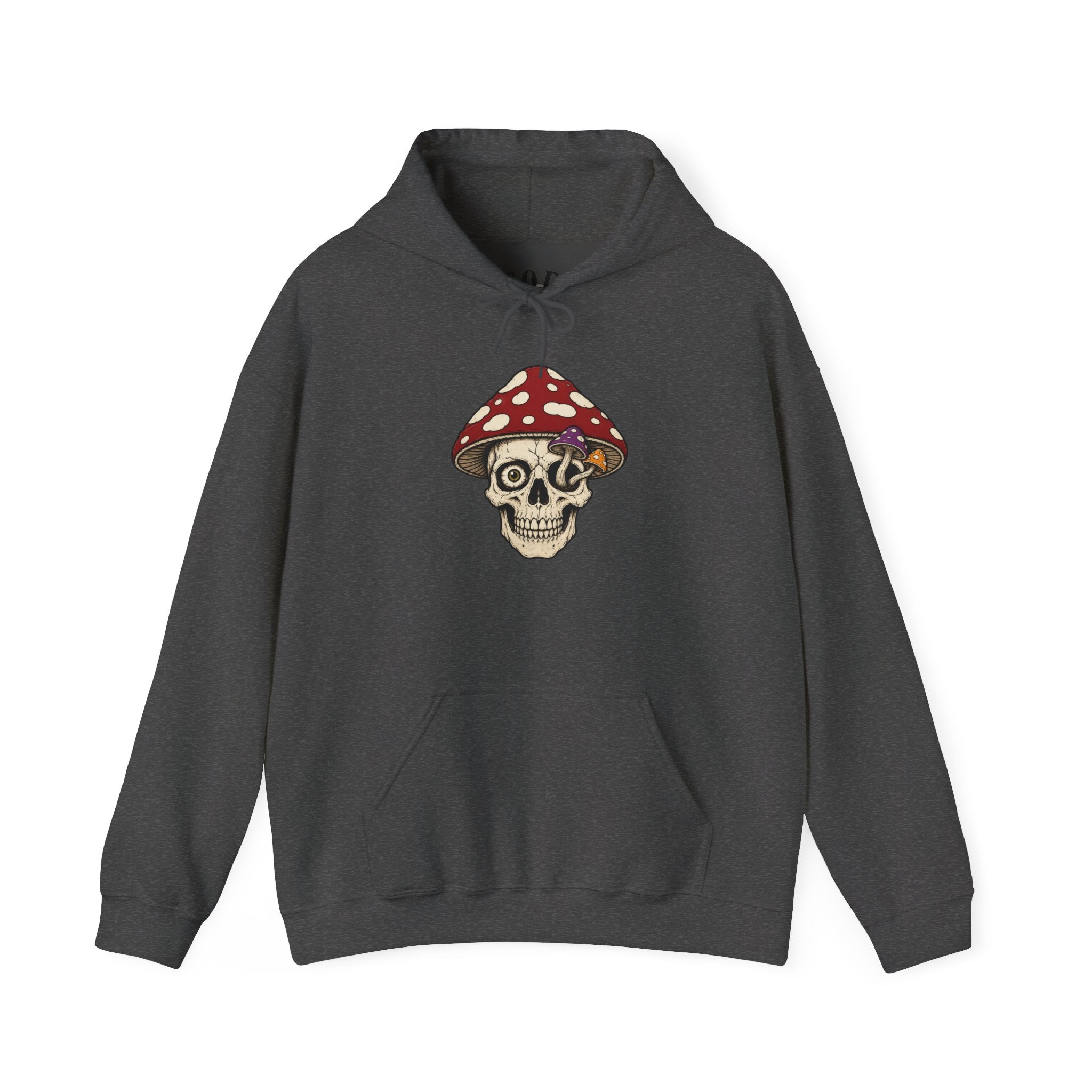 Mushroom Skull Hoodie — Gothic Mushroom Graveyard RIP Pullover