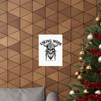 Viking Mode Skull Poster | Matte Vertical Poster