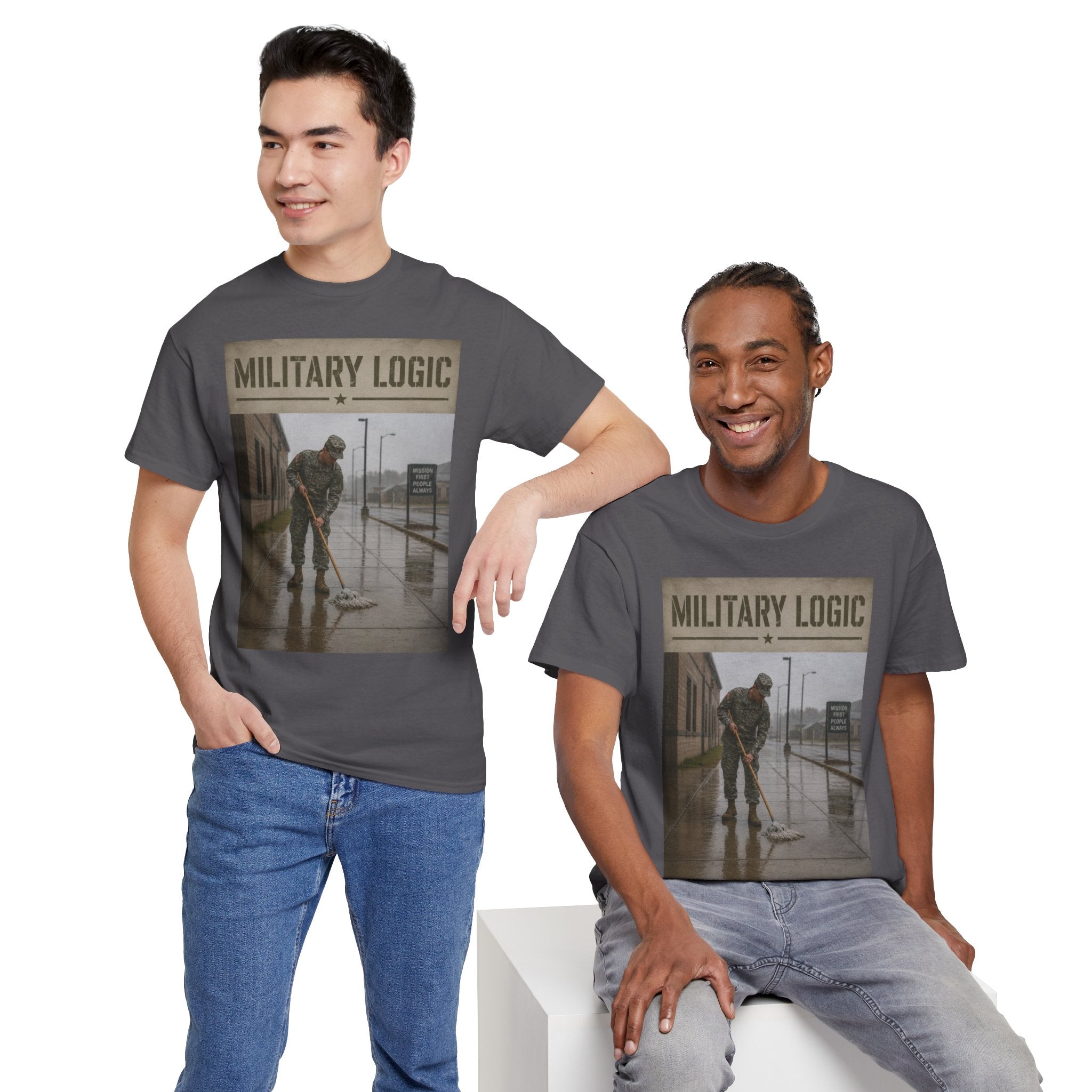 Military Logic T-Shirt — Vintage Military Humor Tee