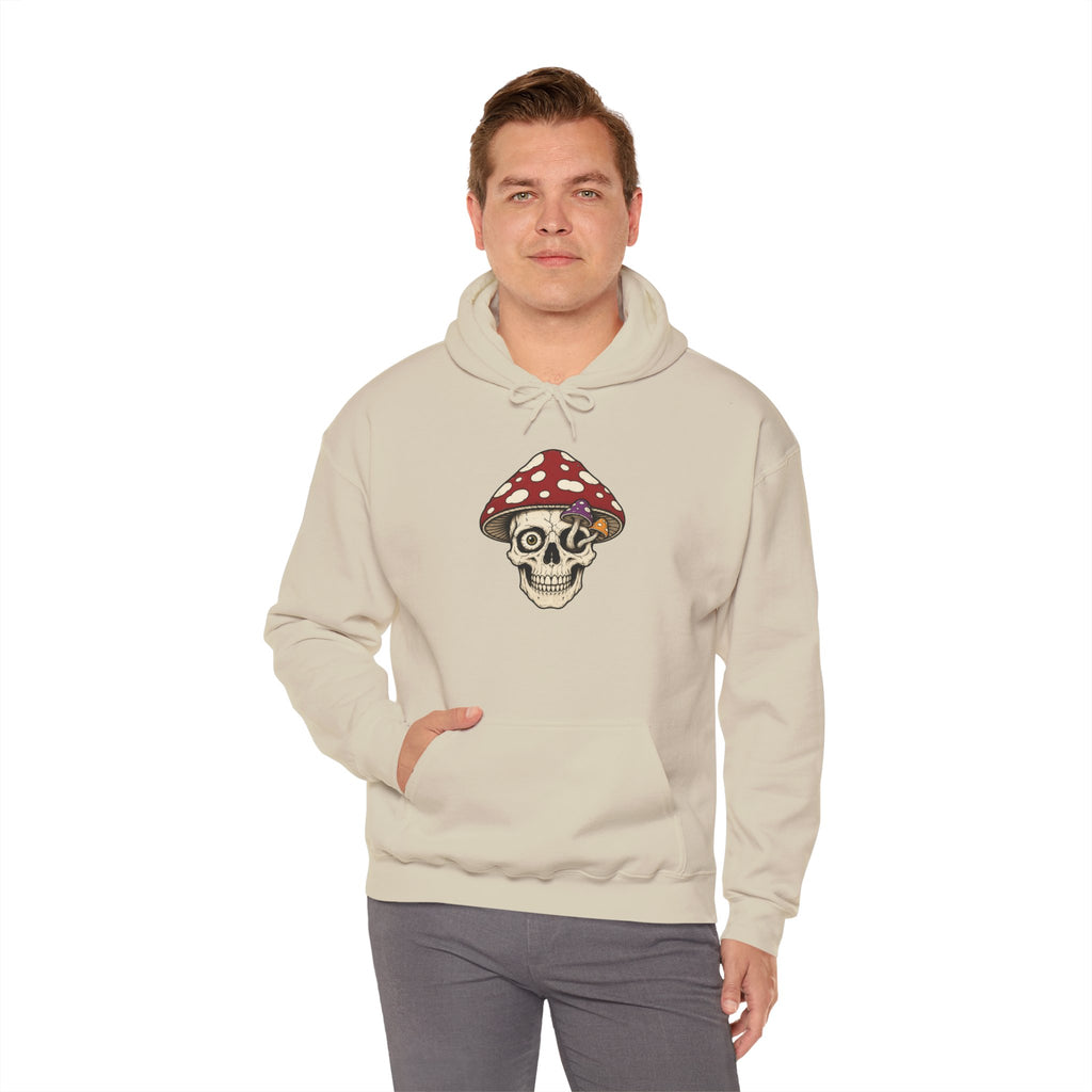 Mushroom Skull Hoodie — Gothic Mushroom Graveyard RIP Pullover