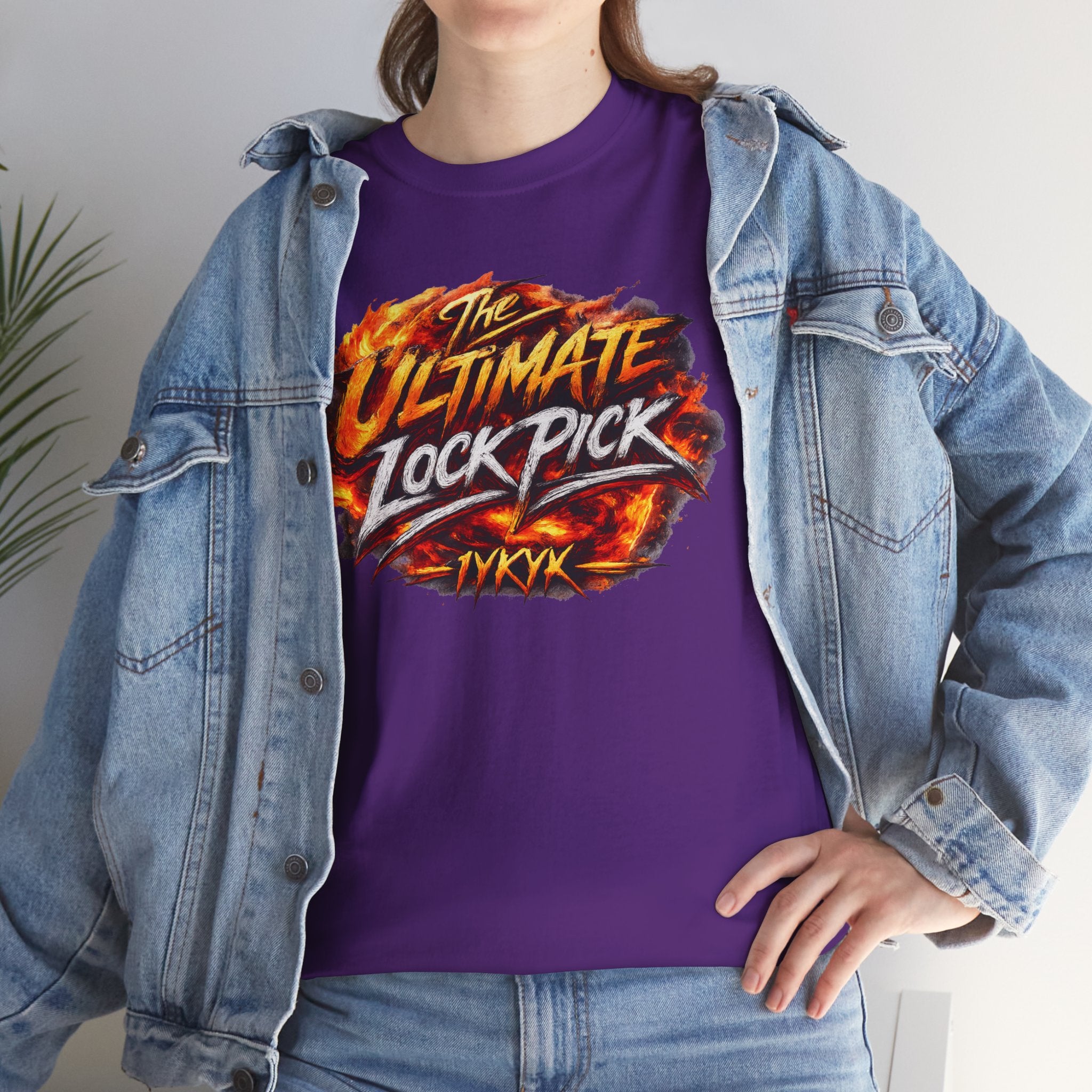T-Shirt — "Ultimate Lock Pick" Fiery Logo Graphic Tee