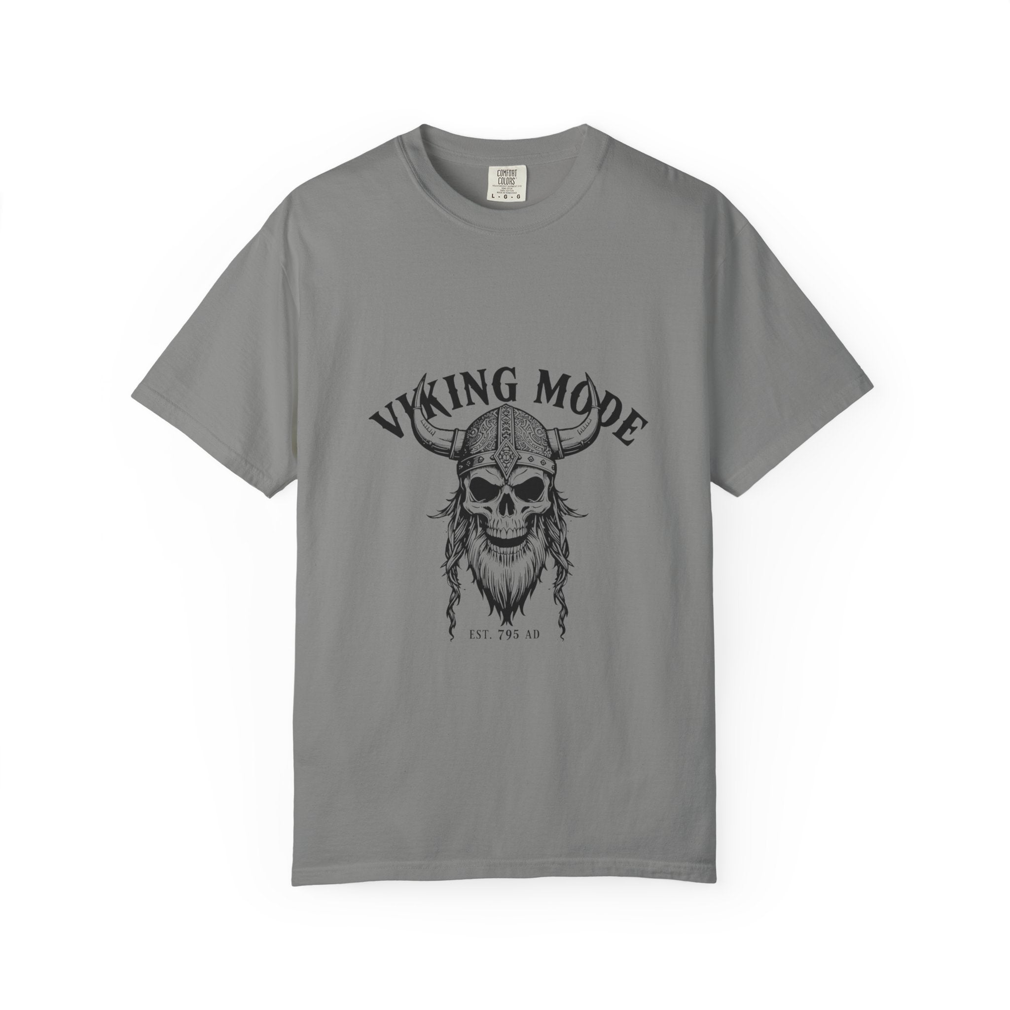 Viking Mode Skull Viking T-shirt | Norse Helmet Skull Graphic Tee