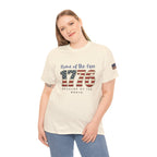 1776 American Flag Tee — "Home of the Free, Because of the Brave" Patriotic T-Shirt