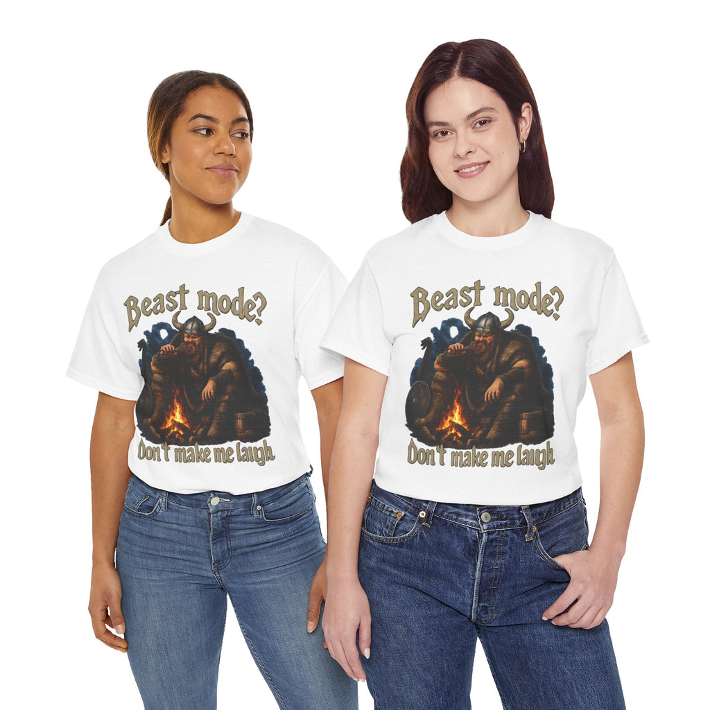 Viking Campfire T-Shirt — "Beast mode? Don’t make me laugh" Graphic Tee