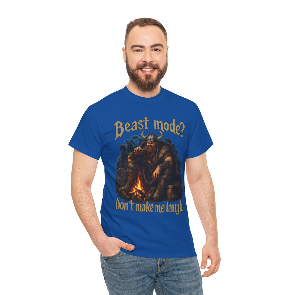 Viking Campfire T-Shirt — "Beast mode? Don’t make me laugh" Graphic Tee