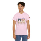 1776 American Flag Tee — "Home of the Free, Because of the Brave" Patriotic T-Shirt