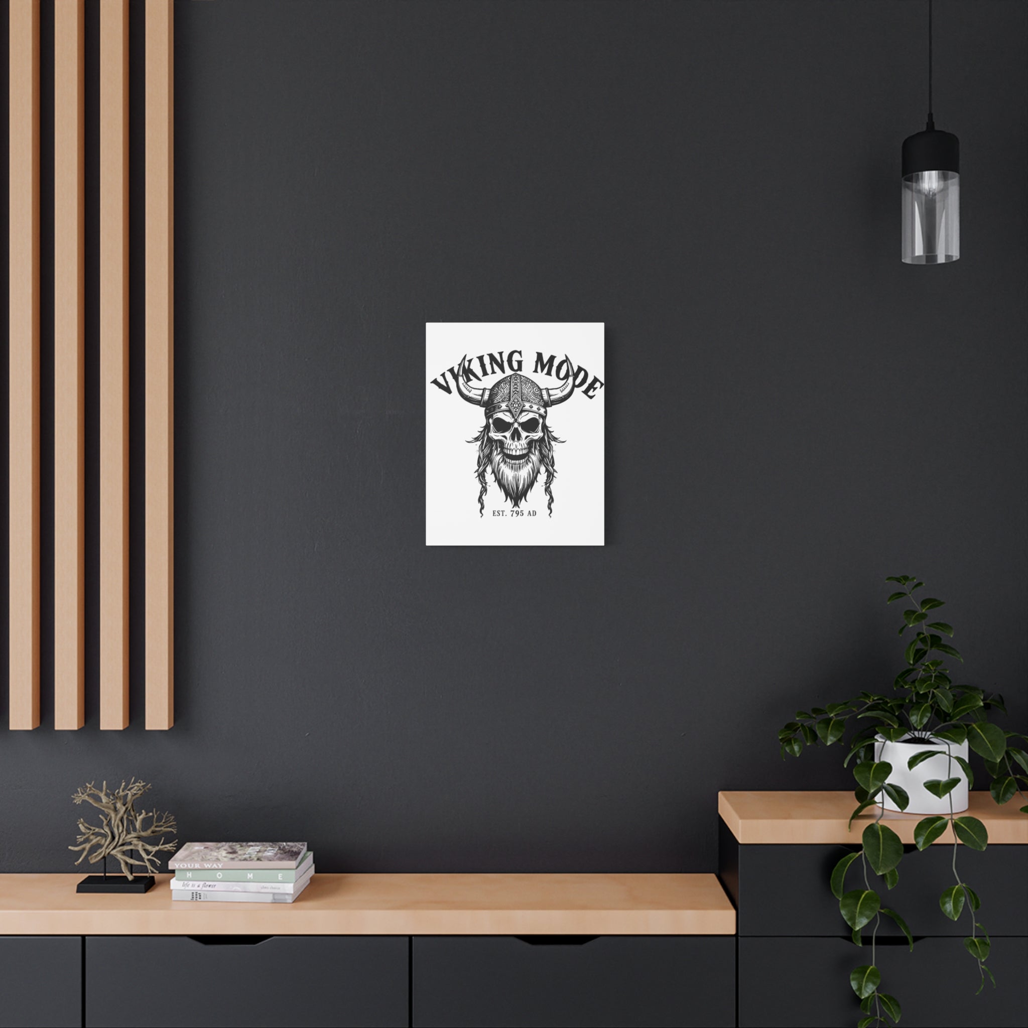 Viking Mode Skull Helmet Matte Canvas