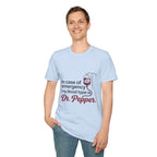 Dr Pepper T-Shirt — "In Case of Emergency My Blood Type Is Dr. Pepper" Funny Soda Tee