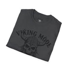 Viking Mode T-Shirt — Skull Horned Helmet Graphic
