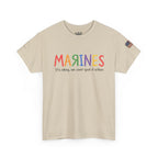 Marines Crayon Tee — “It’s okay, we can’t spell it either” Military Humor T-Shirt